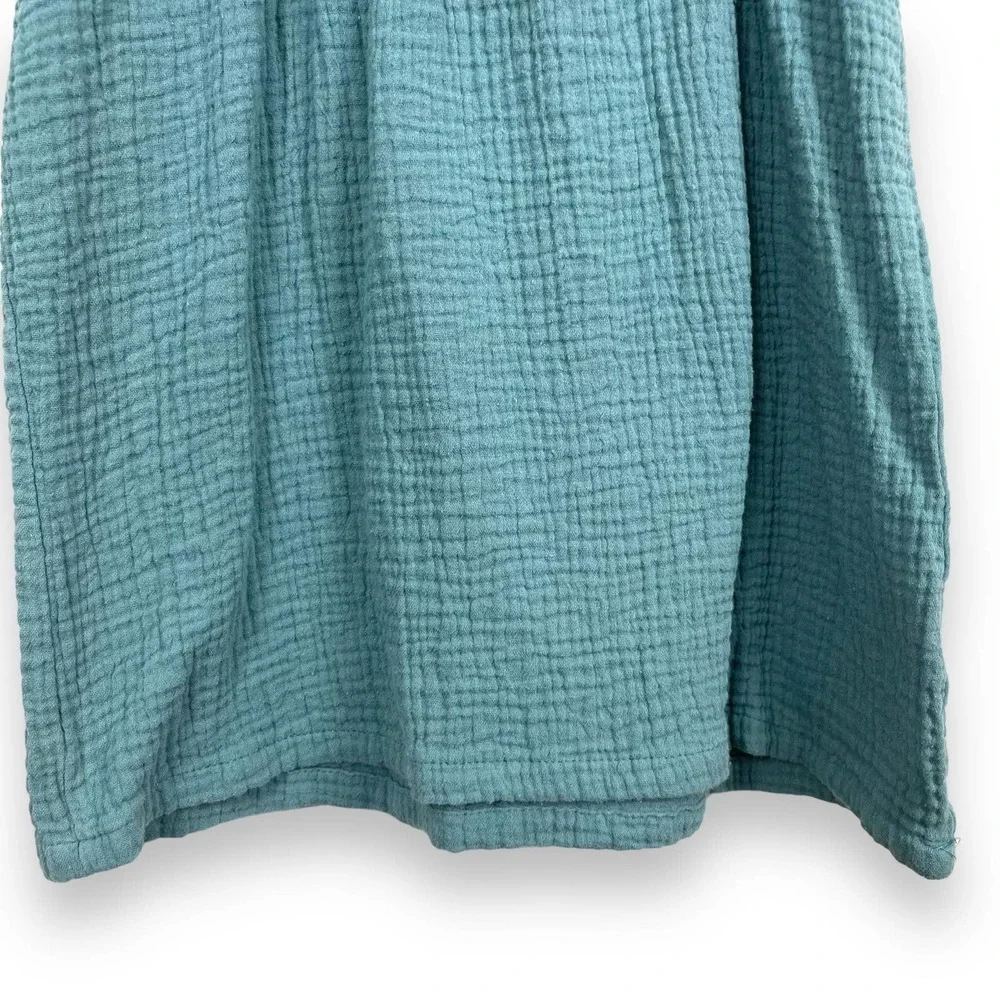 Conti Kids Slub Cotton Square Neck Ruffle Sleeve Top Size 9